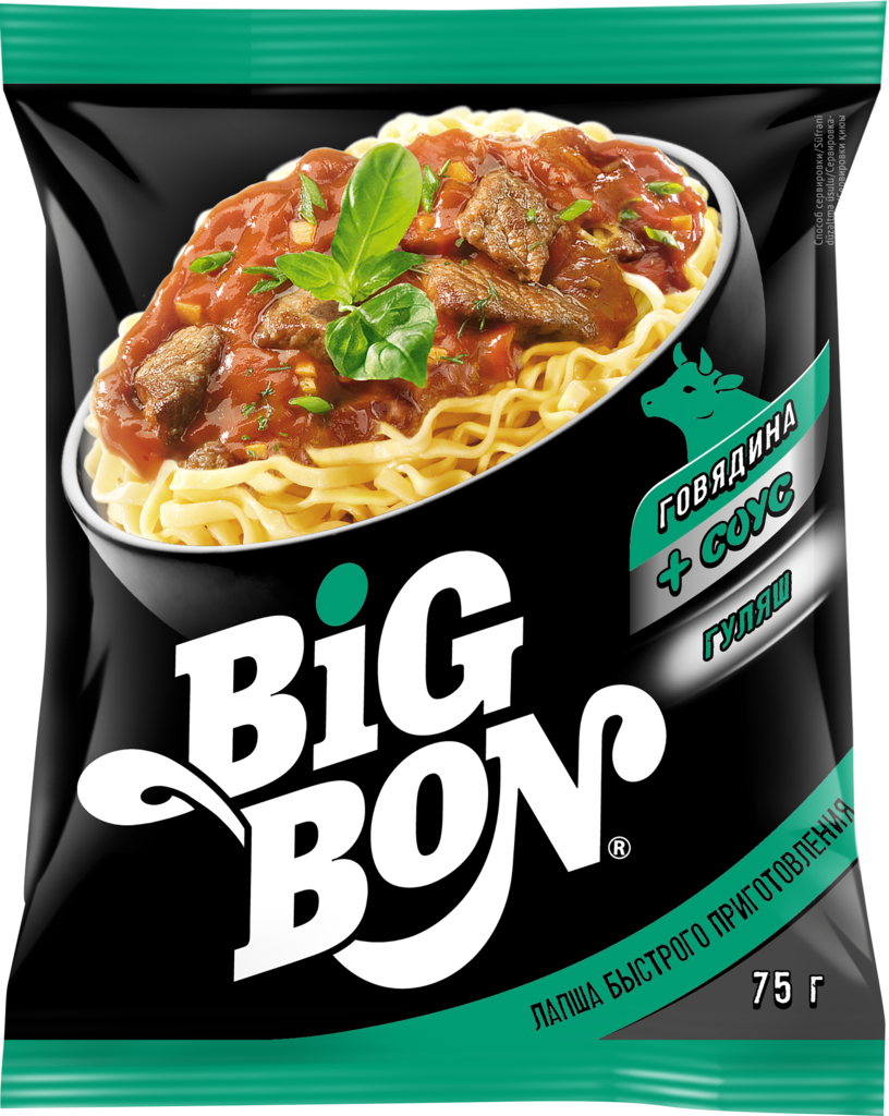 Лапша BIGBON Говядина и соус гуляш  - передать осужденному в СИЗО, ИК, КП, ЛИУ, Тюрьмы